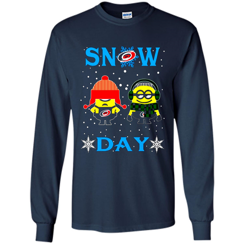 Snow Day Shirt For Carolina Hurricanes Vs Minion Fans pingpong