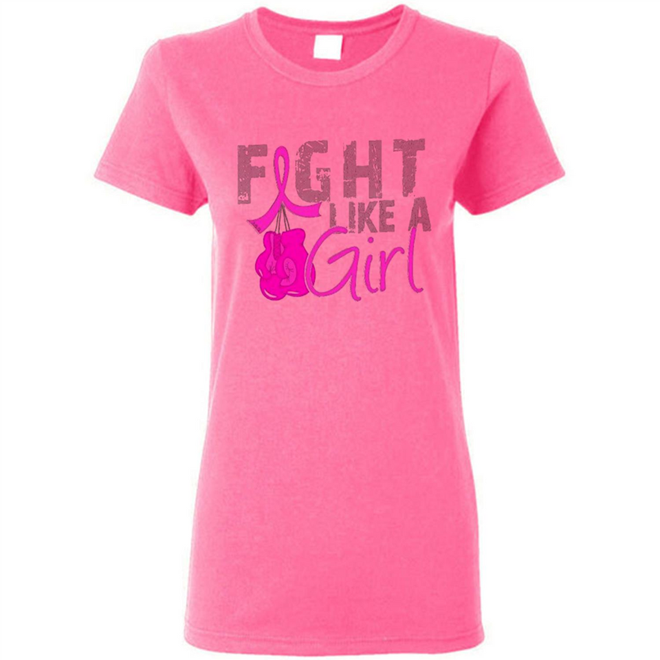 Fight Like A Girl Breast Cancer Awareness - Ladies Short-Sleeve