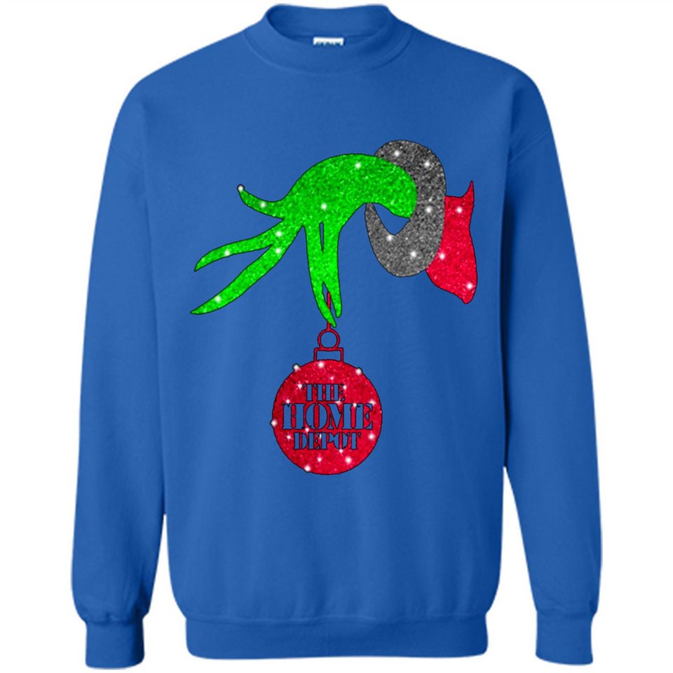 GRINCH HAND HOLDING HOMEDEPOT GLITTER CHRISTMAS PINGPONG