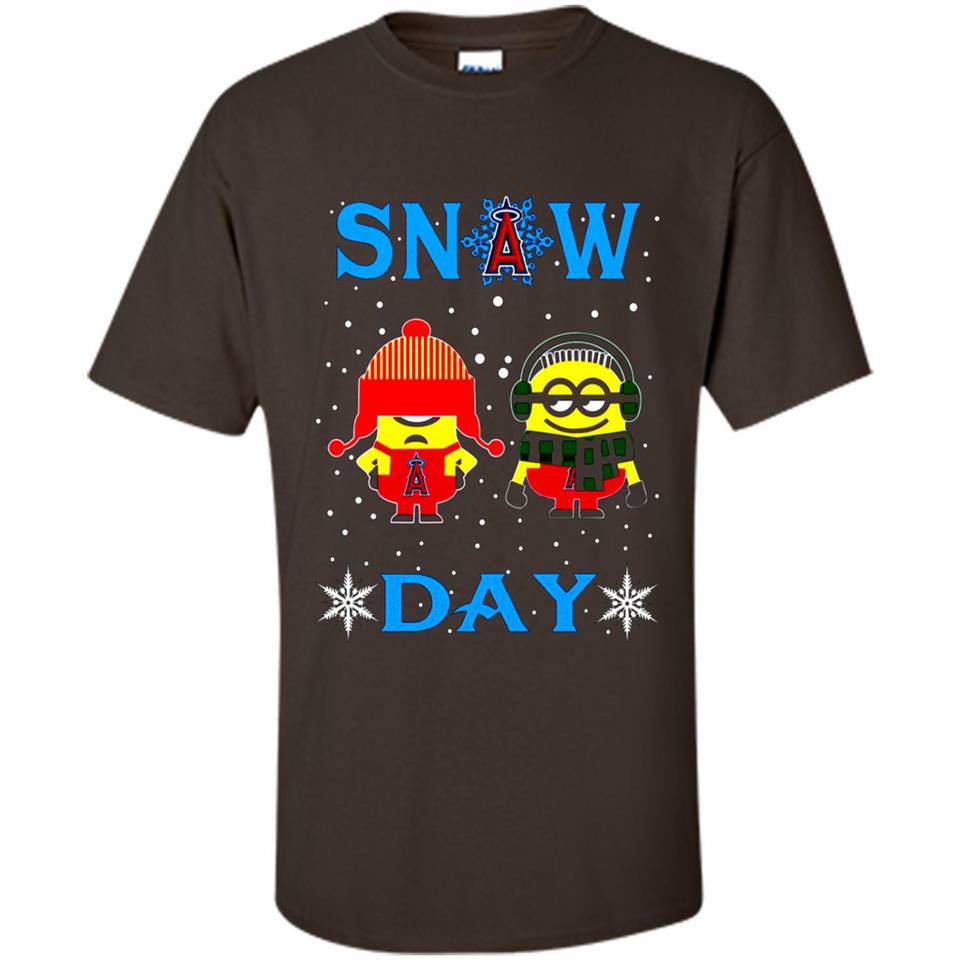Snow Day Shirt For Los Angeles Angels Vs Minion Fans pingpong
