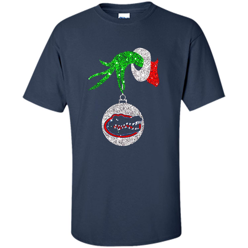 Funny Florida Gators Glitter Grinch Monogram Ornament Christmas Gift - Shirt