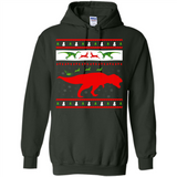 Dinosaur and Santa Clause Ugly Christmas Sweater - Hoodie
