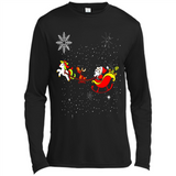 Christmas Unicorn Rudolph and Santa - Canvas Long Sleeve T-Shirt