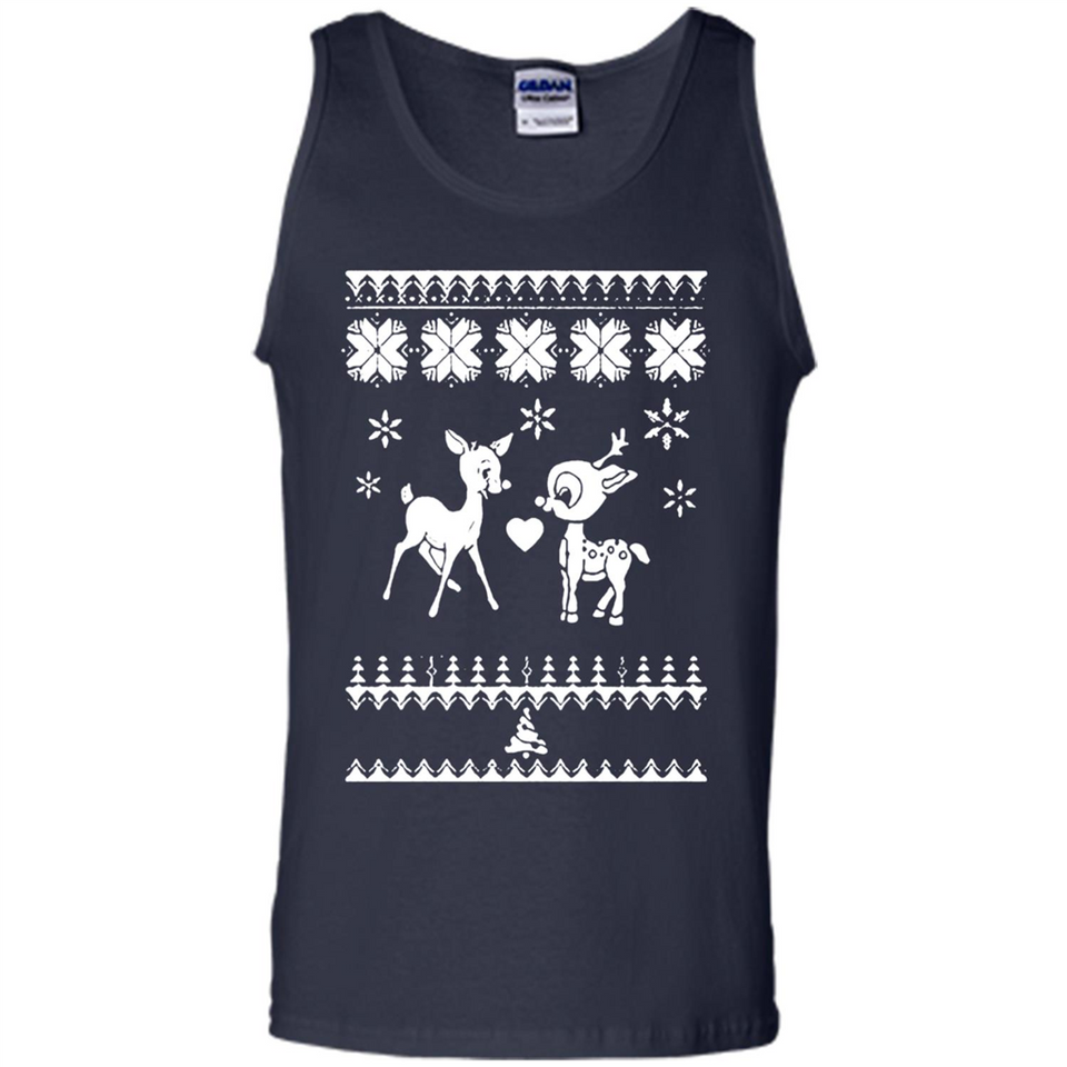 Rudolph and Clarice Ugly Christmas Sweater - Tank Top