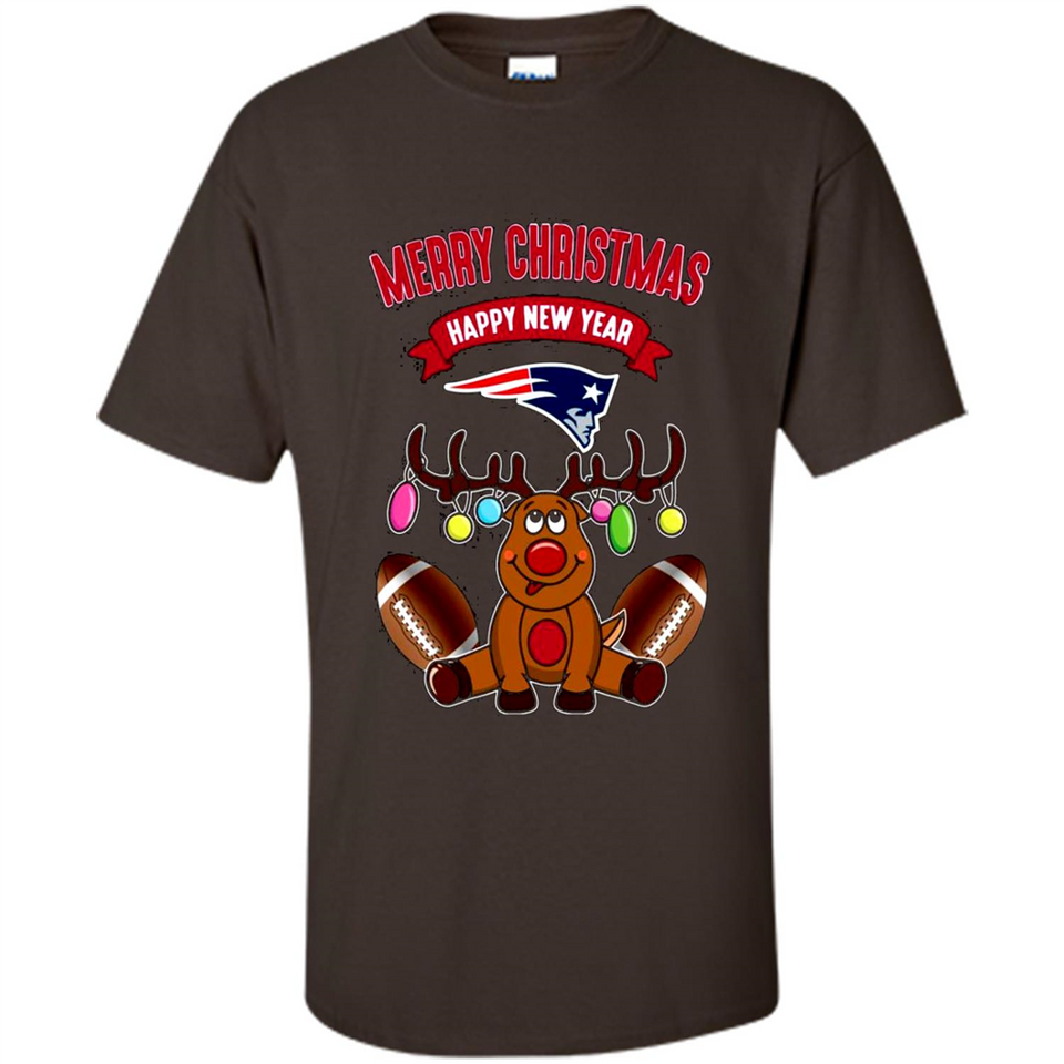 New England Patriots NFL Reindeer Funny Merry Christmas And Happy New Year