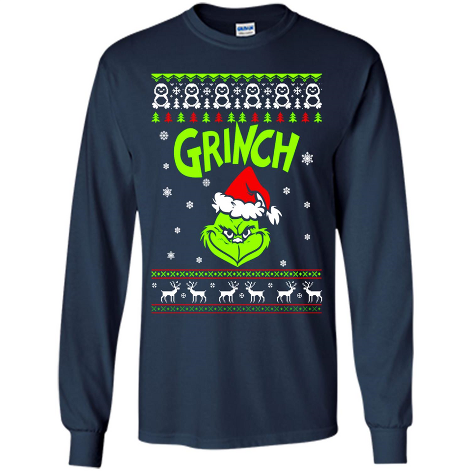 The Grinch Face Christmas - Long Sleeve T-Shirt