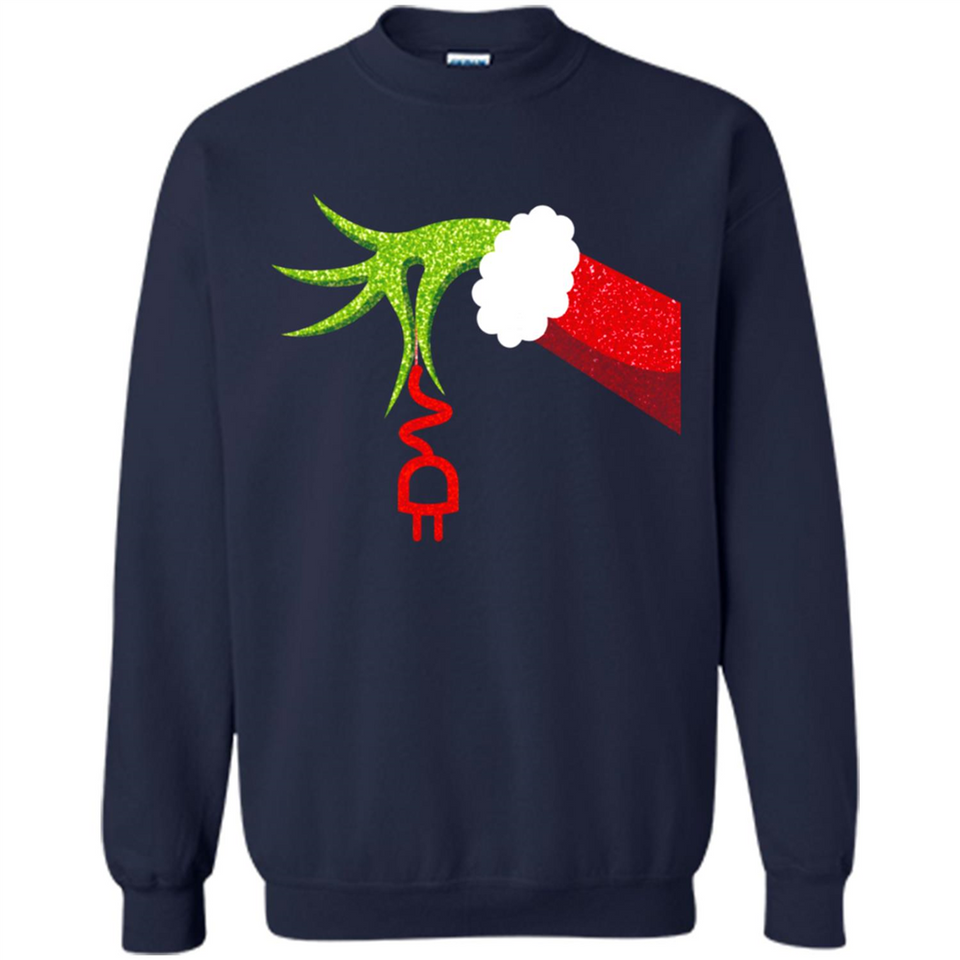 Funny Grinch Hand Holding Electrician Ornament Christmas PING PONG