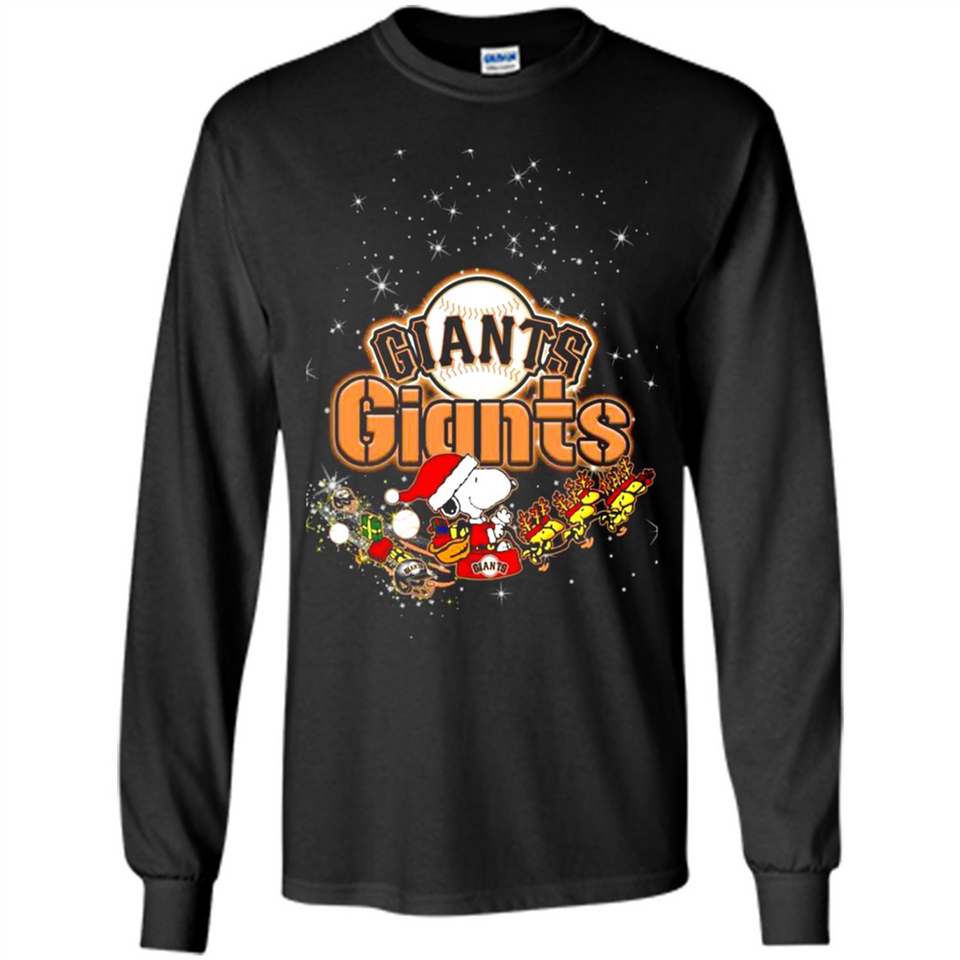 Snoopy Christmas San Francisco Giants - Long Sleeve T-Shirt