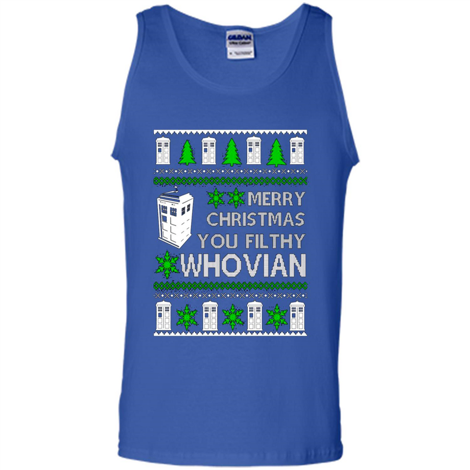 Merry Christmas You Filthy Whovian ugly sweater PINGPONG