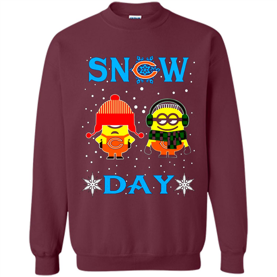 Snow Day Shirt For Chicago Bears Vs Minion Fans pingpong