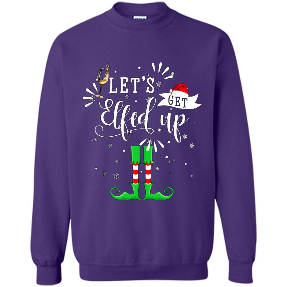Let's Get Elfed Up Funny Drinking Wine Christmas Elf PINGPONG