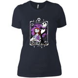 Disney Nightmare Before Christmas Jack And Sally T-Shirt - Ladies' Boyfriend T-Shirt