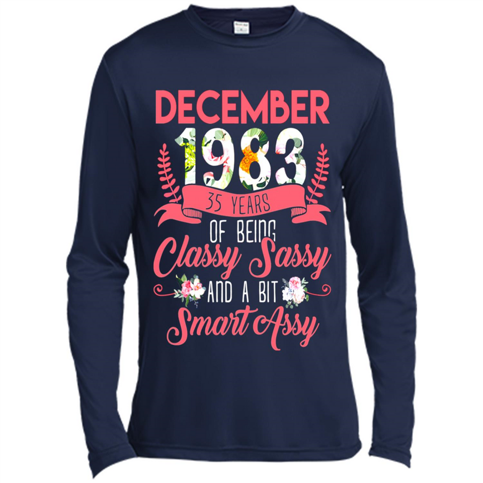 December 1983 35 Years Of Being Classy Sassy - Canvas Long Sleeve T-Shirt