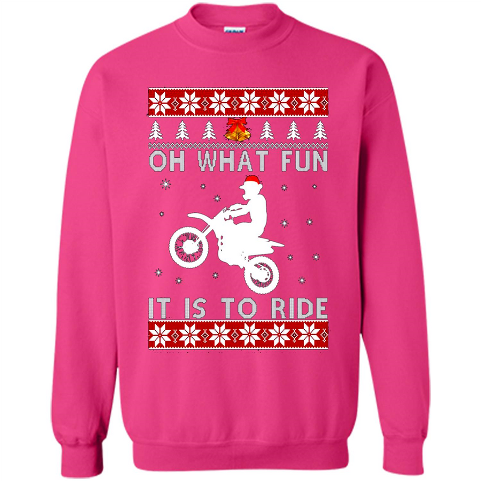 Motocross oh what fun it is to ride Christmas sweater PINGPONG