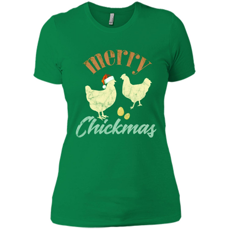 Christmas Chicken Vintage Shirt Funny Santa Hen Farmer Lover - Ladies' Boyfriend T-Shirt