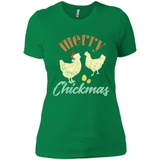 Christmas Chicken Vintage Shirt Funny Santa Hen Farmer Lover - Ladies' Boyfriend T-Shirt
