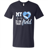 Carolina Panthers Football My Heart is on that Field - Men's V-Neck