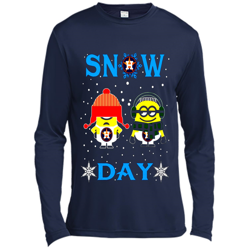 Snow Day Shirt For Houston Astros Vs Minion Fans pingpong