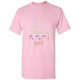My Favorite Color is Christmas Lights Xmas Sporty T-Shirt - Shirt