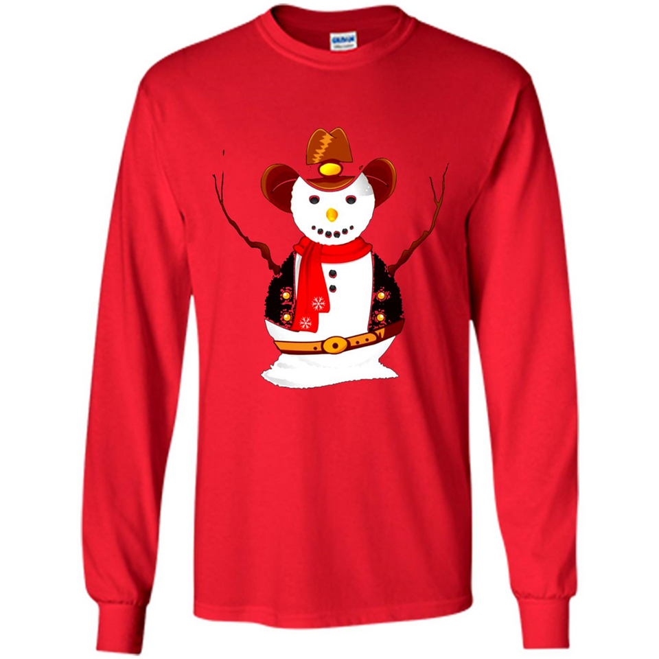 Snowman Cowboy Merry Christmas Xmas