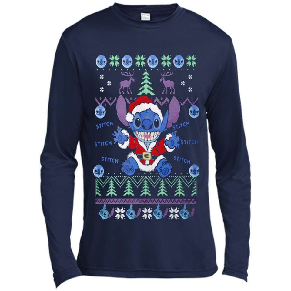 Stitch ugly christmas sweater - Canvas Long Sleeve T-Shirt