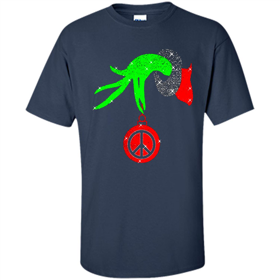 Christmas The Grinch Hand Holding Hippie Ornament - Shirt