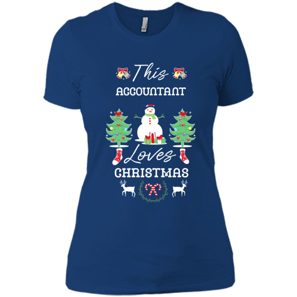 This Accountant Loves Christmas Tree Shirt with Snowman