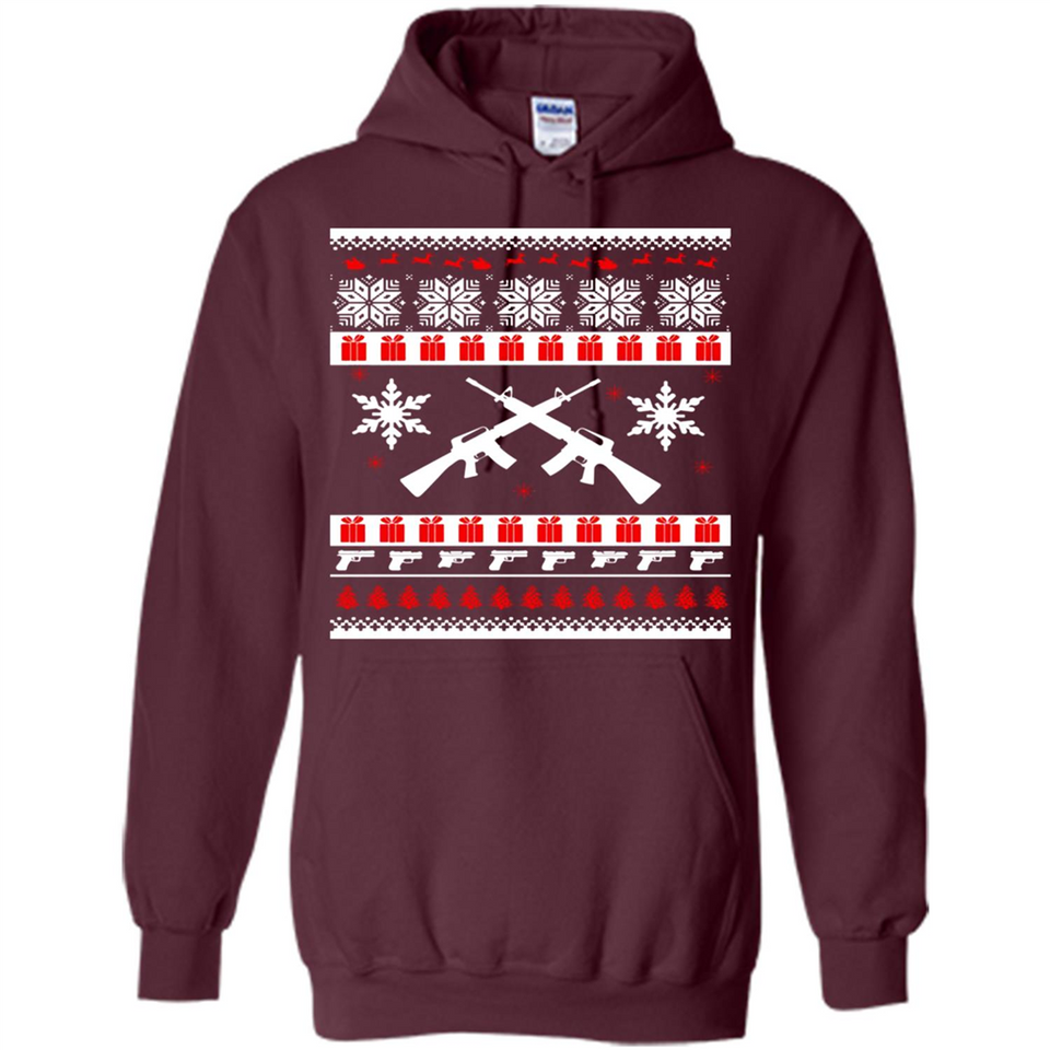 Rifle I Want Rifle Guns For Christmas ugly - Hoodie
