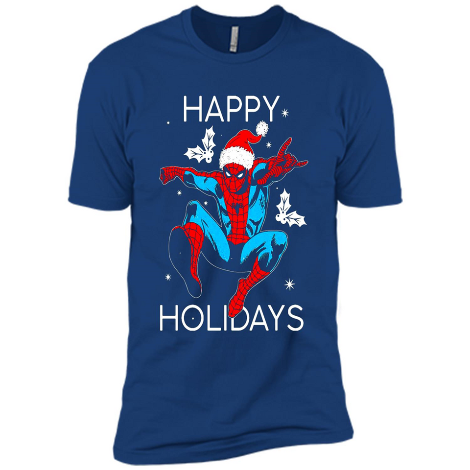 Marvel Spider Man Happy Holidays Santa Christmas Mug PINGPONG - Premium Short Sleeve T-Shirt