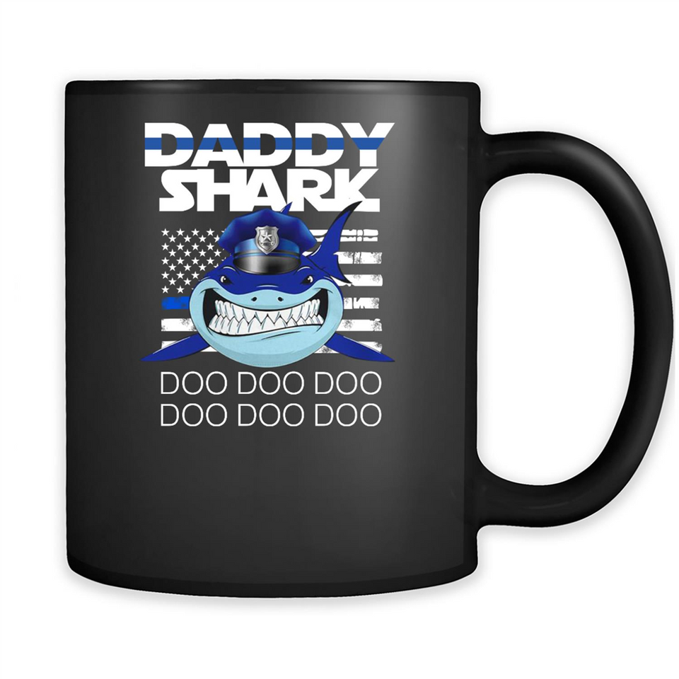 Police Daddy Shark Blue Line Tee