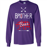 Brother Shirt Buffalo Plaid Family Camping Bear Tee - Long Sleeve T-Shirt
