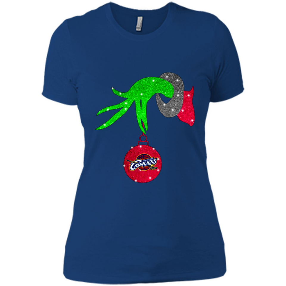 GRINCH HAND HOLDING CLEVELAND CAVALIERS GLITTER CHRISTMAS PINGPONG