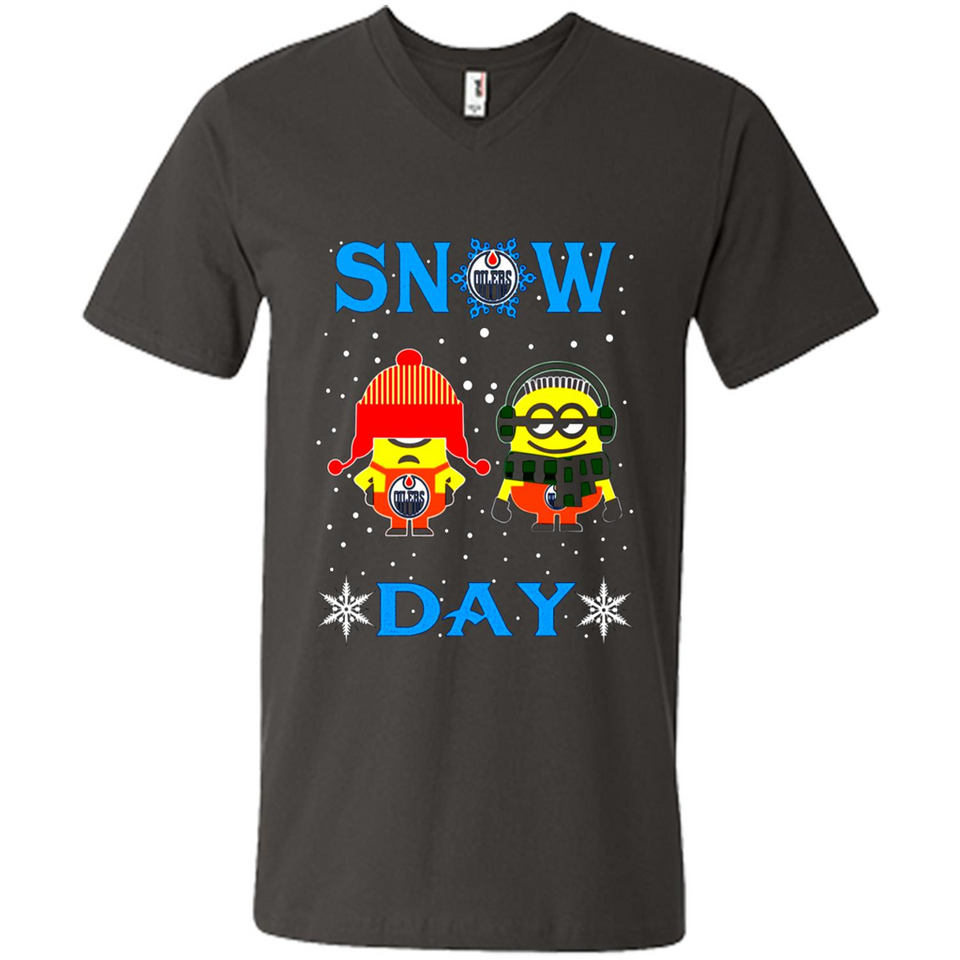 Snow Day Shirt For Edmonton Oilers Vs Minion Fans pingpong
