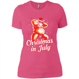 Christmas In July - Funny Dancing Santa - Ladies' Boyfriend T-Shirt