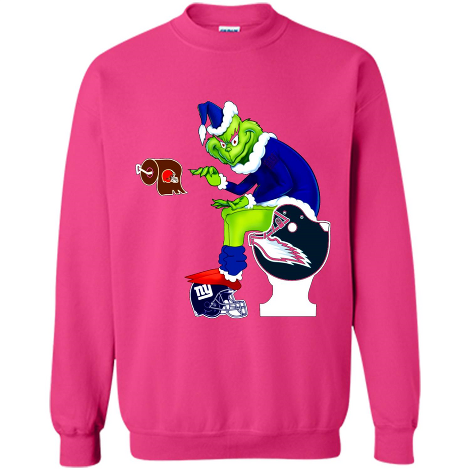 New York Giants Toilet Grinch Santa Claus Football Fan PINGPONG