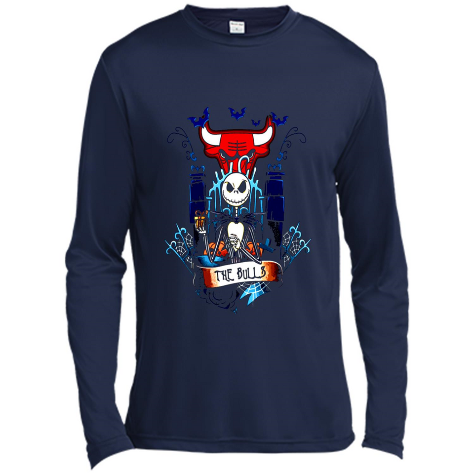 Chicago Bulls Halloween The Nightmare Before Christmas - Canvas Long Sleeve T-Shirt