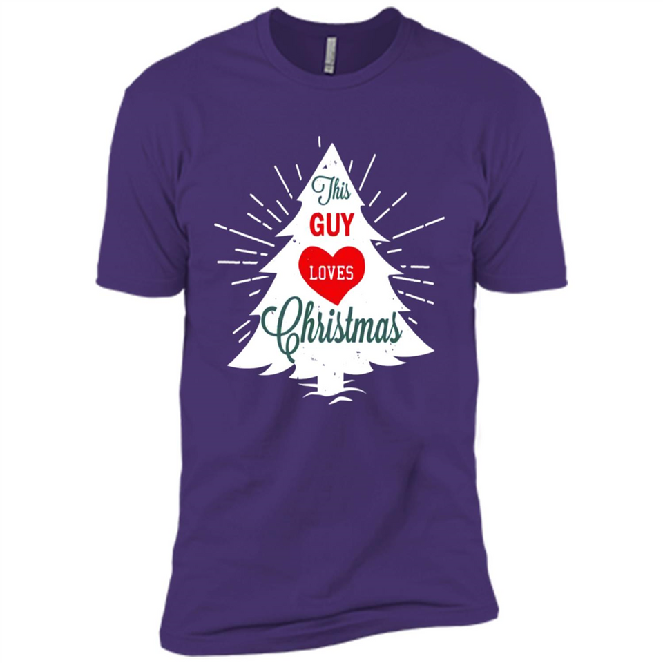 This Guy Loves Christmas Shirt - Premium Short Sleeve T-Shirt