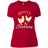 Christmas Chicken Vintage Shirt Funny Santa Hen Farmer Lover - Ladies' Boyfriend T-Shirt