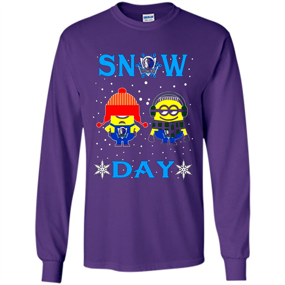 Snow Day Shirt For Dallas Mavericks Vs Minion Fans pingpong