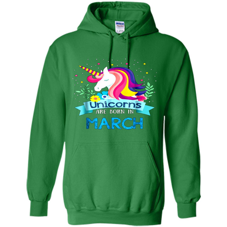 Unicorns are born in March Birthday Rainbow Gift Ladies Custom