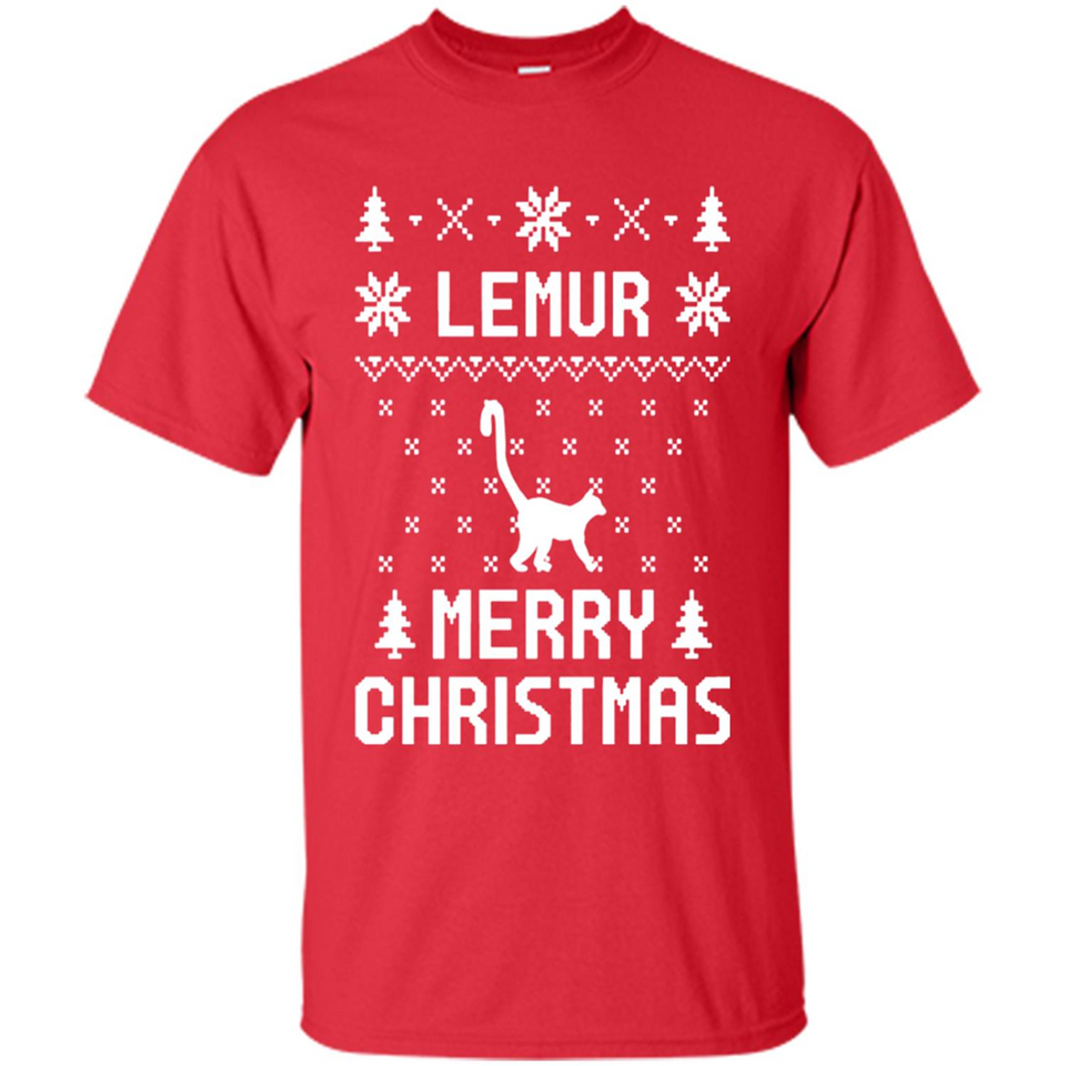 Vintage Tee For Women Men Graphic Shirts Lemur Ugly Christmas Sweater - Shirt