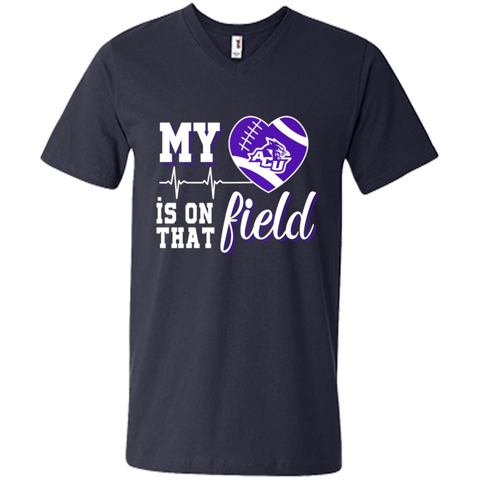 Abilene Christian Wildcats Football My Heart is on that Field - Men's V-Neck