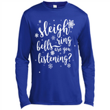Sleigh Bells Ring Are You Listening Christmas Carol - Canvas Long Sleeve T-Shirt