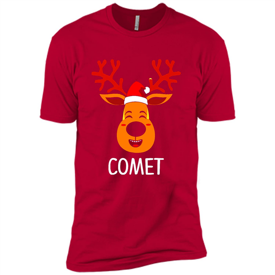 Comet Santa Claus Funny Xmas Holiday T-Shirt - Premium Short Sleeve T-Shirt