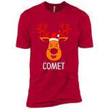 Comet Santa Claus Funny Xmas Holiday T-Shirt - Premium Short Sleeve T-Shirt