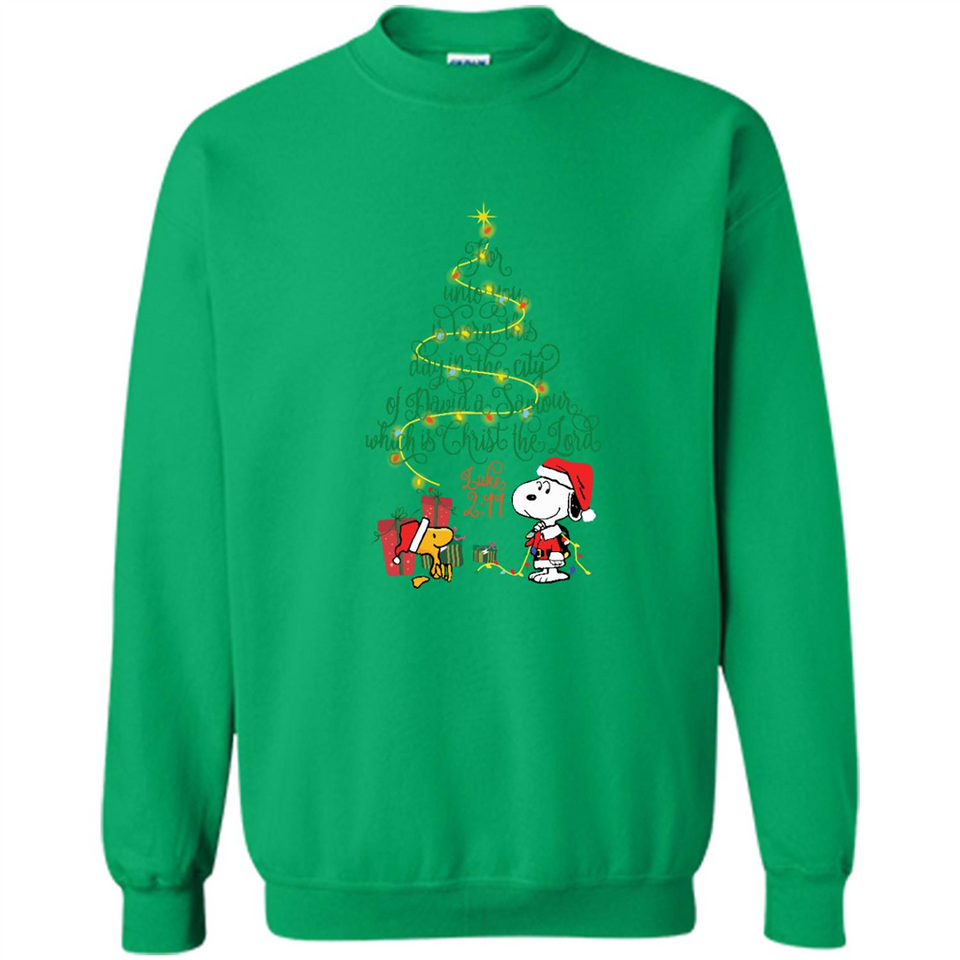 Snoopy-Woodstock-Christmas-tree-for-unto-you-is-born-this-day