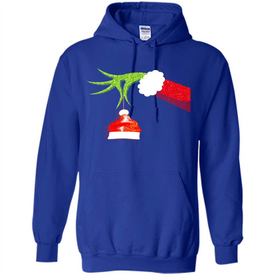 Funny Grinch Hand Holding Santa Hat Ornament Christmas PING PONG