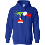 Funny Grinch Hand Holding Santa Hat Ornament Christmas PING PONG
