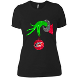 GRINCH HAND HOLDING CAROLINA HURRICANES GLITTER CHRISTMAS PINGPONG