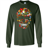 Skull Christmas Decorations Merry Xmas T-Shirt - Long Sleeve T-Shirt